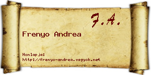 Frenyo Andrea névjegykártya